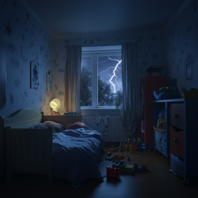 Child’s Bedroom at Night