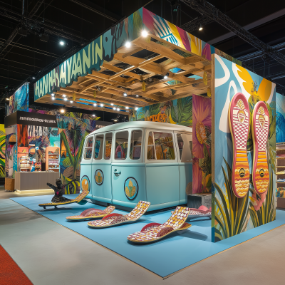 Midjourney: Havaianas Exhibition Stand Entrance