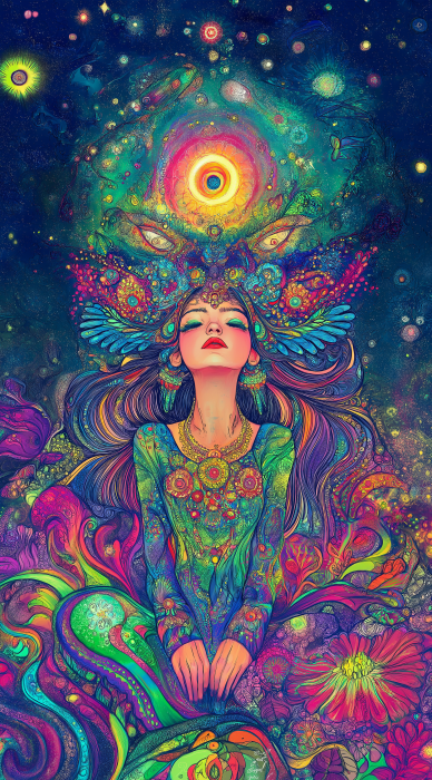 Psychedelic Sky Goddess