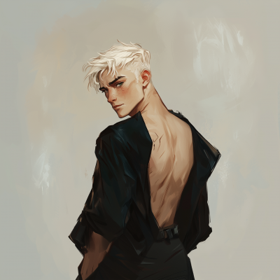 90s Anime Style Draco Malfoy