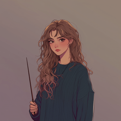 90s Style Anime Adult Hermione Granger