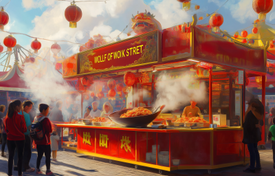 Modern Chinese Food Stall at Carnival