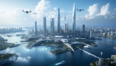 Futuristic Coastal City