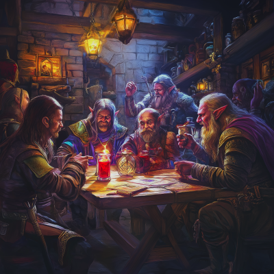 Fantasy Adventurers in Tavern