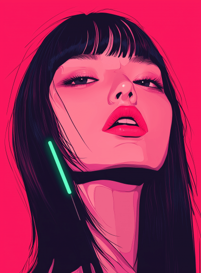 Korean Girl Illustration