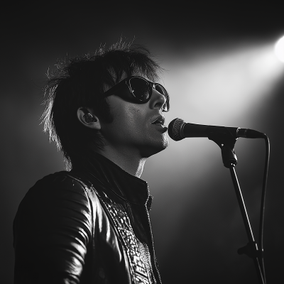 Passionate Rock Singer Performance