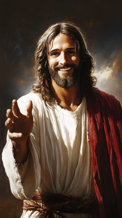 Smiling Jesus Christ Portrait