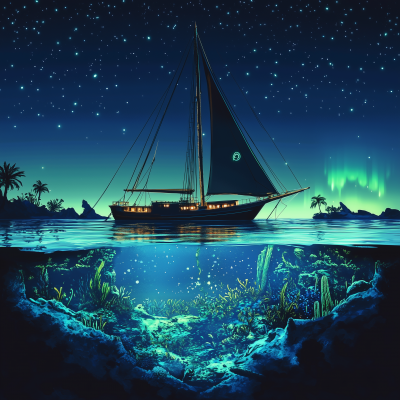 Bioluminescent Night Sailing