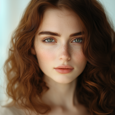 Closeup Portrait of a Beautiful Woman