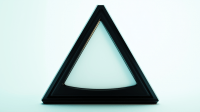 Triangle TV Screen on White Background