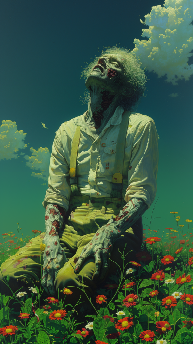 Crying Zombie in Field