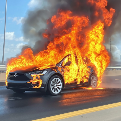 Electric SUV fire