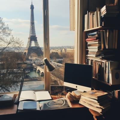Student’s Room with Eiffel Tower View