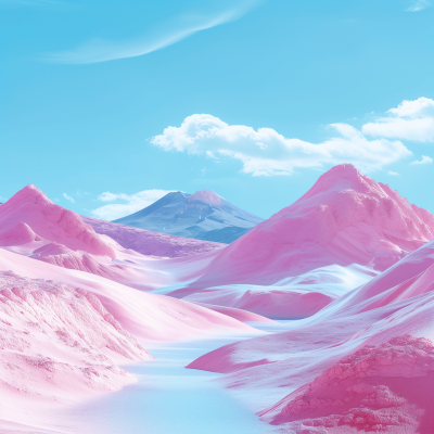 Pink Desert Mountains