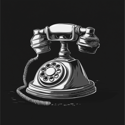 Vintage Telephone Illustration