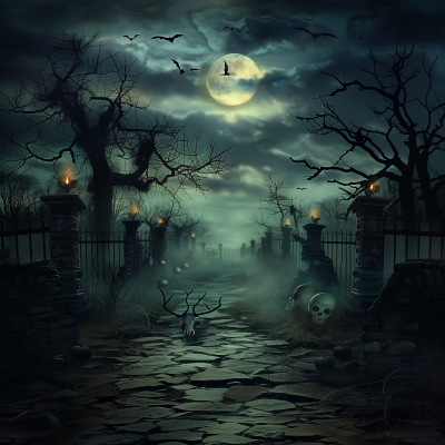 Dark Ominous Halloween Background