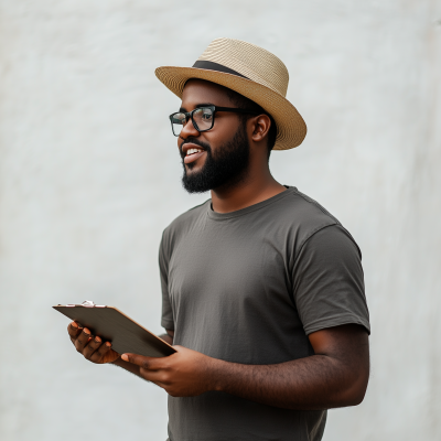 African American man having a conversation