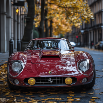 Old Fashioned Red Ferrari