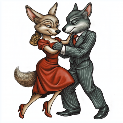 Wolf and Rabbit Dancing