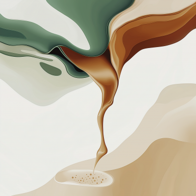 Pouring Coffee Abstract Artwork