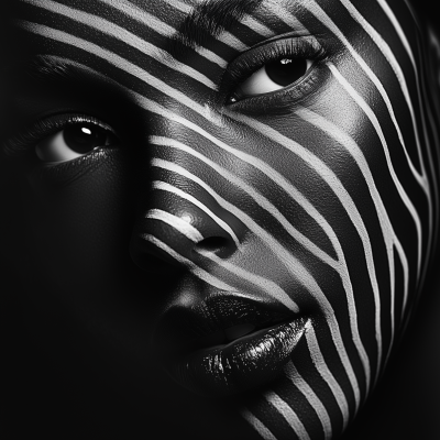 Black Woman Face Portrait