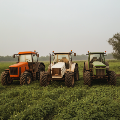 Tractors in Punjab Field