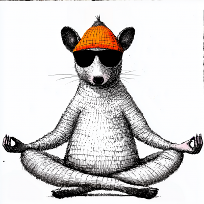 Calm Possum in Lotus Position