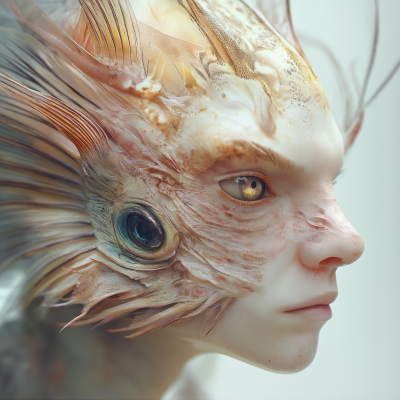 Hybrid Human-Fish Regalecus Glesne Creature