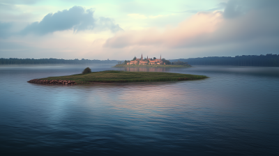 Mystical Evening at the Lake