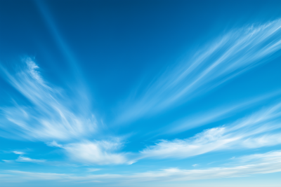 Minimal Wispy Blue Cloud in Sky