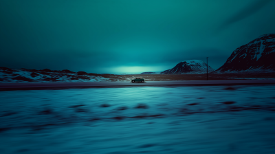 Vintage Mini Cooper on a Road Trip