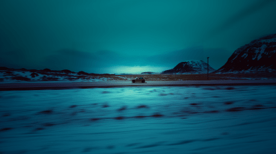 Vintage Mini Cooper on a Scenic Road Trip