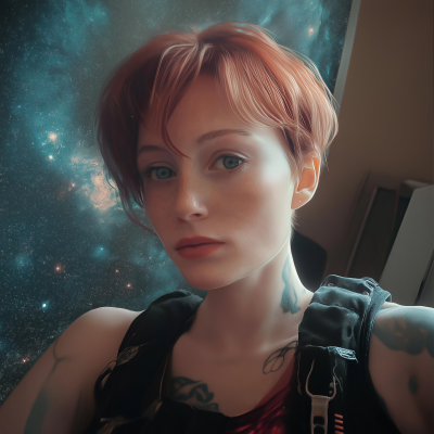 Sci Fi Character in Space