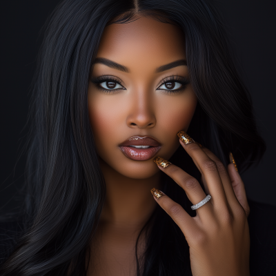 Elegant Black Woman Portrait