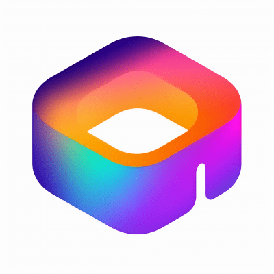 Minimalistic Cube Logo with Gradient