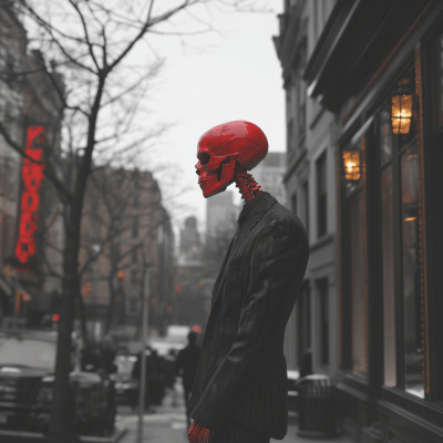 Sharp Dressed Skeleton in New York City