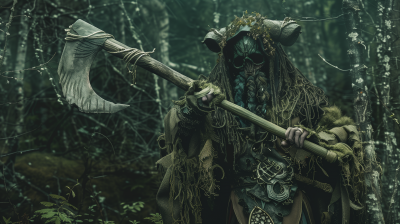 Forest Guardian with Warrior Axe