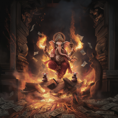 Blessing Form of Lord Ganesha for Fire Element People