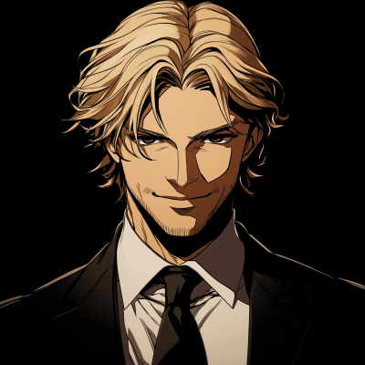 Mysterious Smiling Man in Suit