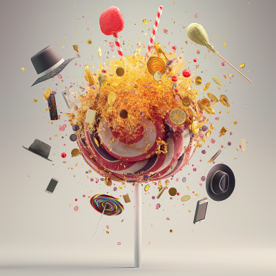 Exploding Spherical Lollipop