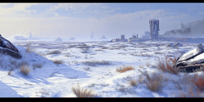 Warhammer 40k Hive City in Tundra Winter Wasteland