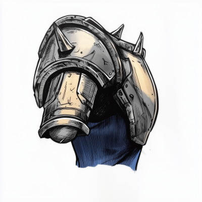 Iron Armor Epaulette Illustration