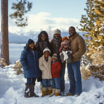 Black Family Christmas in Lake Tahoe