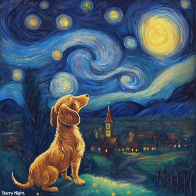 Starry Night Dachshund