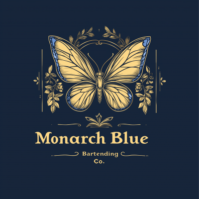 Monarch Blue Bartending Co. Logo Design