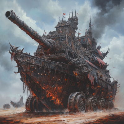 Demonic Ironclad Warship on Land