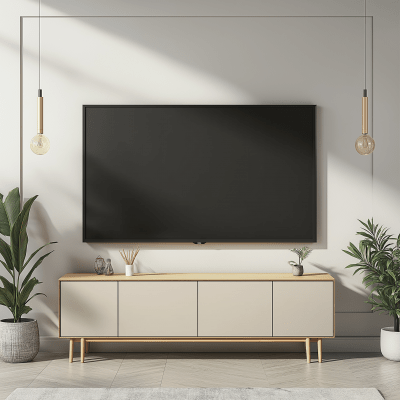 Clean Modern Living Room Mockup