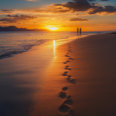 Tranquil Beach Sunset