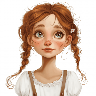 Quirky Girl Storybook Illustration