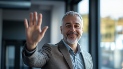 Mature Businessman in Light Office Room